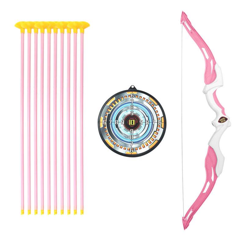 Second generation pink bow + 10 arrow + arrow target